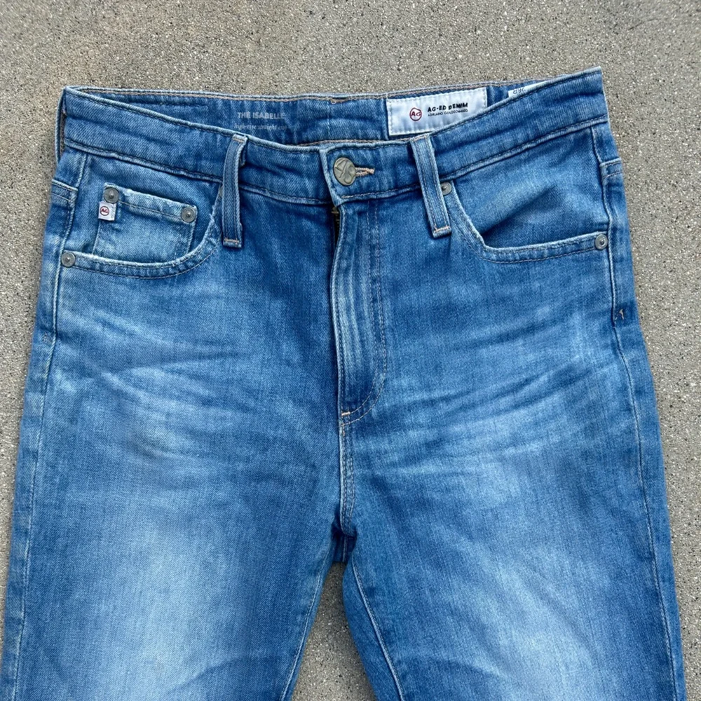 Adriano Goldschmied The Isabelle High Rise Straight Leg Denim Jean Women Sz 26 R - Picture 2 of 10